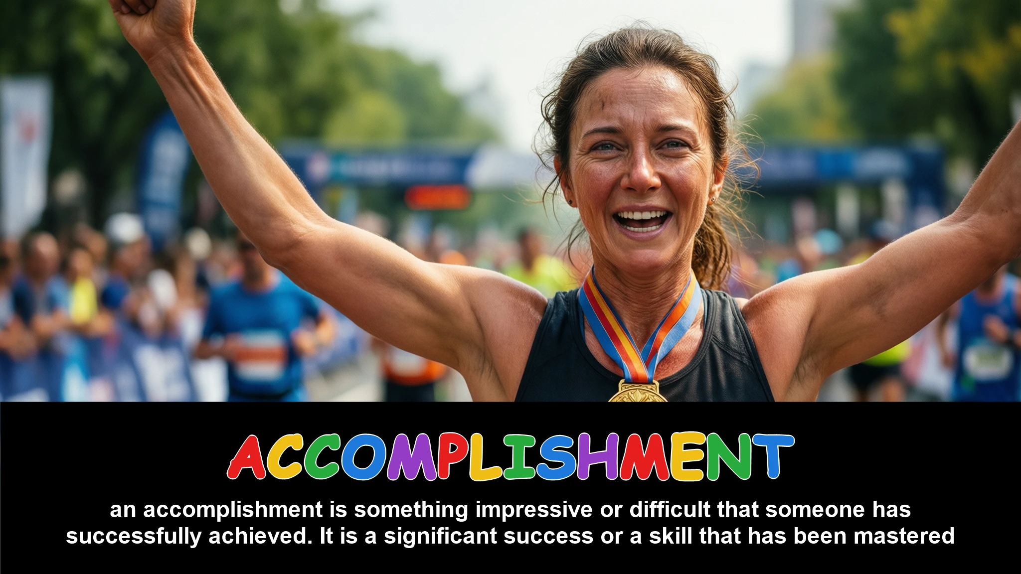 English Illustration for accomplishment